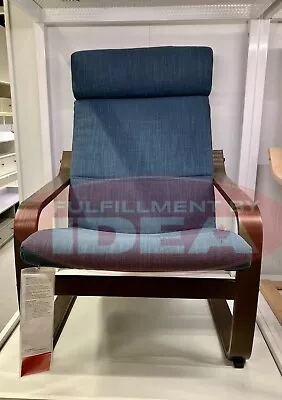 Brand New IKEA POANG Hillared Dak Blue Armchair Cushion ONLY 604.667.41 • $112.81