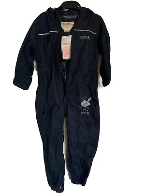 £5 • Buy Regatta Puddle Iv Boys Girls Waterproof All In One Rain Suit Kids Children