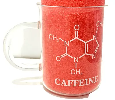 Caffeine Beaker Mug Caffeine Molecule Chemistry Thumbs U 16oz Borosilicate Glass • $7.99