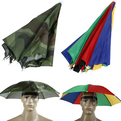 Universal Adult Kids Umbrella Hats Outdoor Activities Sun Shade Parasol Cover • £7.67