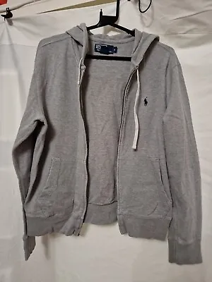 Polo By Ralph Lauren Light Grey Hoodie With Pockets Size Small Mens *Broken Zip • £9.99