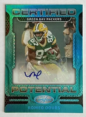 Romeo Doubs  2023 Panini Certified Potential  Teal Blue AUTO #27 /50  Green Bay • $10