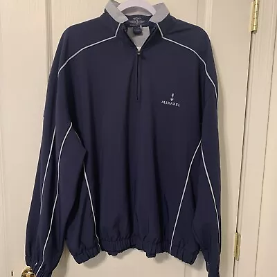 Straight Down Golf Jacket Sweater Windbreaker Navy Blue 1/4 Zip Men’s L • $24.99