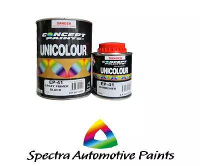 Concept Paints 2K Epoxy Primer Kit EP41. Black 1.25Lt. Automotive Paint • $84.50