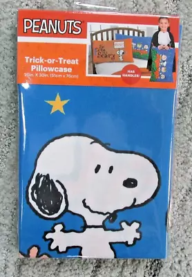 Peanuts Snoopy Halloween Trick Or Treat Pillowcase With Handles 20 X30  New 2022 • $16.95