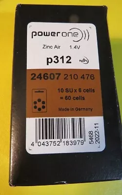 Power One P312 / 24607 Hearing Aid Batterys 10 Packs ( 60 Count ) NEW • $6.95