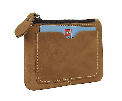 Vagarant Traveler Full Grain Leather Card Cash Coin Zipper Holder B196 • $9.90