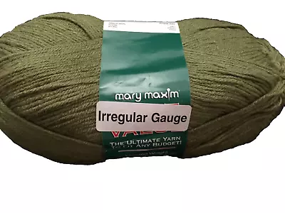 6 Skeins Worsted Acrylic Knitting Yarn Willow Green Color Irregular Gauge • $19.99