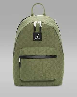 Nike Jordan Monogram Full-Size Laptop Backpack Green MA0758-EF9 Limited Edition • $99