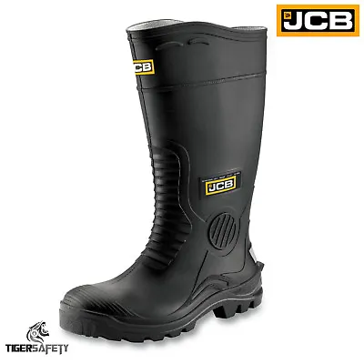 JCB Hydromaster S5 Wide Fit Waterproof Steel Toe Safety Wellington Boots Wellies • £29.90