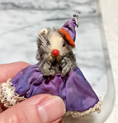 Vintage Fur Mouse With Purple Dress Made In W. Germany • $19.99