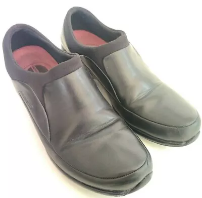 Merrell Spire Stretch Womens Size 8 Black Slip On Wedge Comfort Clogs Shoes • $29.99