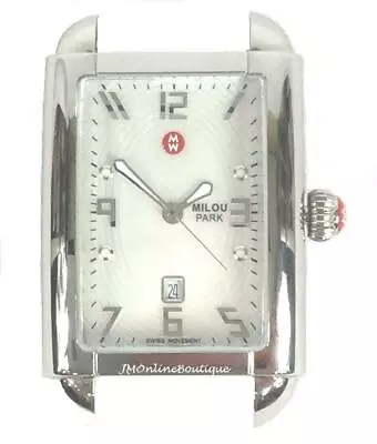 Michele MW15C00A0025 Rectangle Milou Silver Tone MOP Texture Dial Watch Head • $400