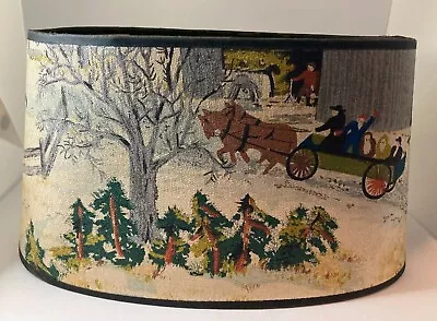 VTG Grandma Moses Oblong Lamp Shade • $56.50