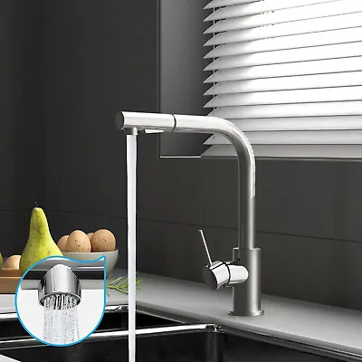 Welba Kitchen Mixer Tap Pull Out Faucet Sink Basin Brass Swivel 2 Modes Chrome • $80.91