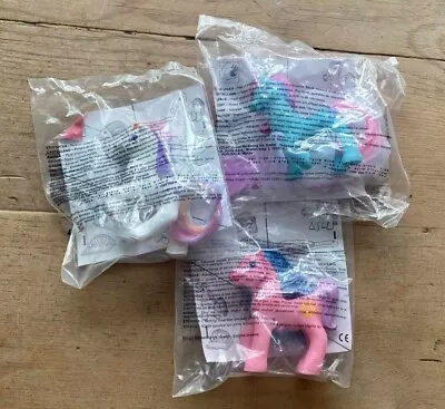  1998  McDONALDS HAPPY MEAL TOYS / MY LITTLE PONY / 3 MINT IN BAGS • £7