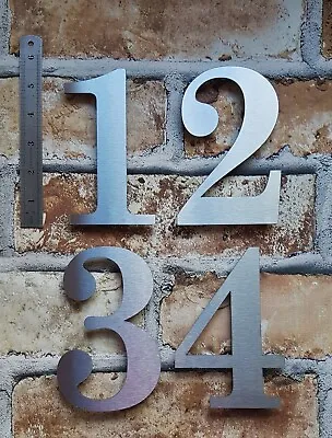 5.5 /14cm Floating Classic House/front Door Numbers 2mm Brushed Stainless Steel • £12.95