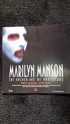 Marilyn Manson-the Golden Age Of Grotesque-  Vintage2003promo' Display Card • $12.43