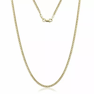 14K Solid Yellow Gold Cuban Link Chain Necklace 20   Men's Women Sizes • $169.99