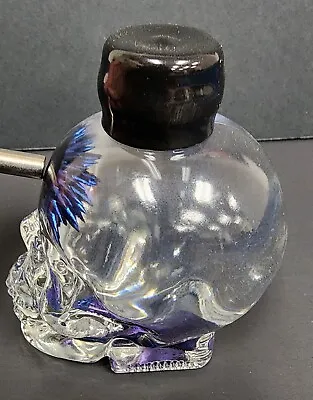 Mini Crystal Skull Ferrofluid Magnet Liquid Display In Matallic Blue 4oz Bottle  • $28