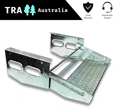 Single Pull Out Caravan Step Galvanised Steel Camper Trailer RV Pop Top Steps • $89.21