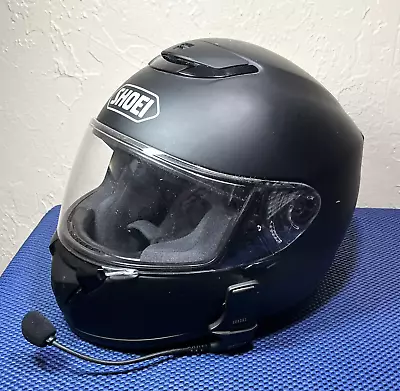 SHOEI QWEST Motorcycle Helmet W/SENA Mount Mic & Speakers Black SIZE XXL *READ • $109.85