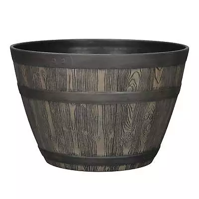 20  X 20  X 13  Brown Resin Whiskey Barrel Planter • $19.20