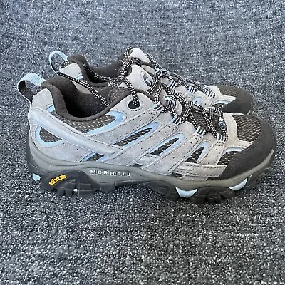 Merrell Moab 2 Ventilator Low Shoes Brindle Suede Hiking Vibram Women’s Size 7 • $39