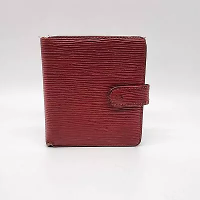 Vintage Louis Vuitton Bi-fold Epi Leather Portobier Wallet With Coin Pouch | Red • $45