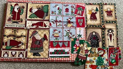 Christmas Theme Cotton Fabric Scrap Pieces..lovely! • £5.50