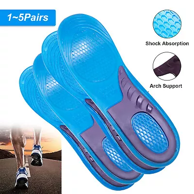 Silicone Gel Insoles Shock Pads Arch Support Man Woman Orthopedic Shoe Inserts • $8.99