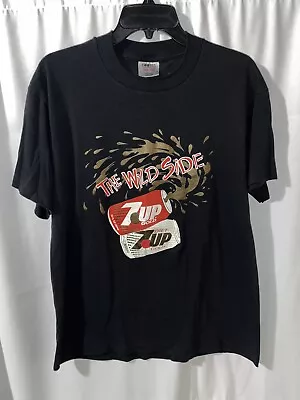 Vintage 7up Gold The Wild Side Single Stitch T Shirt Large Made In USA • $30