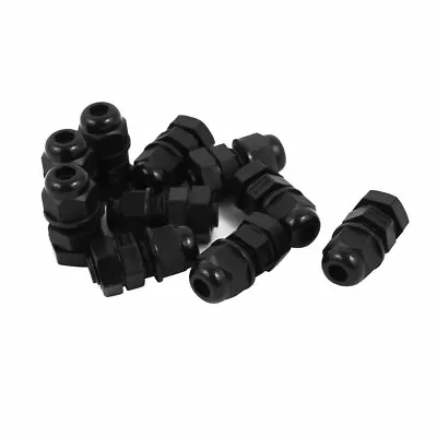 Black M8 Water Resistance Cable Gland Fixing Connector Joints Fastener 10 PCS • $8.71