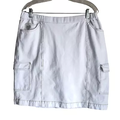 Dream Jeannes By Quacker Factory Women's Skort Size L 34-38 White Stretch • $11.49