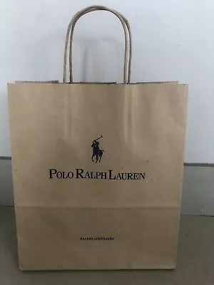 Brand New Ralph Lauren Polo Store Gift Bag MEDIUM Brown 25 X 22 X 10cm • £3.99