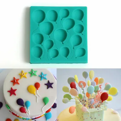 Baubles Silicone Fondant Balloon Mould Cake Chocolate Decorating Baking Mold DIY • £3.99