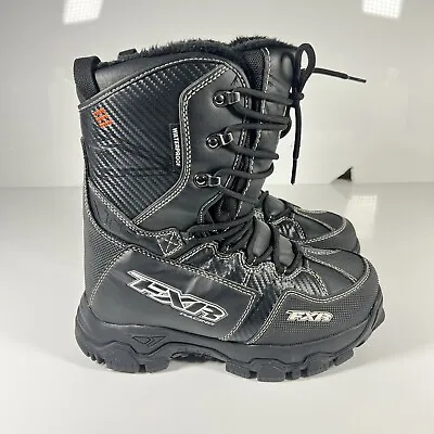 FXR Racing X Cross Mens 6 Womens 8  Black Insulated Snowmobile Snow Boots READ • $124.99