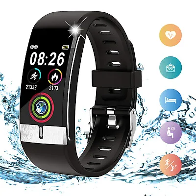 £53.74 • Buy NEW E66 Fitness Tracker & SmartWatch - Blood Pressure/Oxy, Heart Rate, SMS Alert