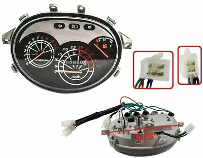 5+4 WIRES Speedometer Gas Gauge CLUSTER FOR GY6 MOPED MOTORCYCLE SCOOTER SD08 • $39.99