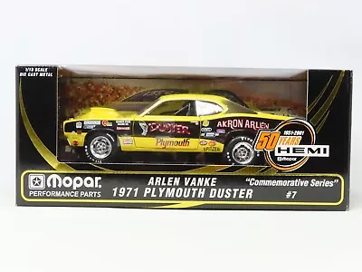 1:18 Scale RC Ertl #21068P Mopar Die-Cast Arlen Vanke 1971 Plymouth Hemi Duster  • $199.95