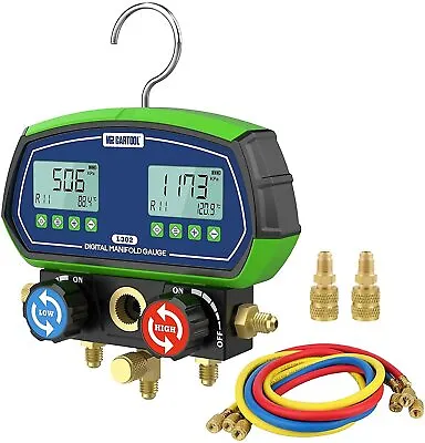 HVAC Refrigeration Digital Manifold Gauge Vacuum Pressure Temperature Tester • £135.99