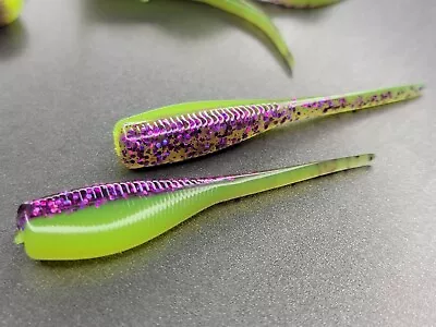 (24)  2  SLAB HUNTER  Joker  GRUBS JIG CRAPPIE PANFISH STINGER BABY SHAD • $4.99