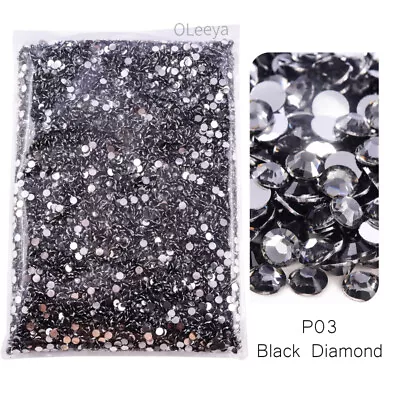 $12.99 • Buy Bulk Silver Resin Rhinestones Non Hot Fix Nail Crystal Flatback Wholesale Beads
