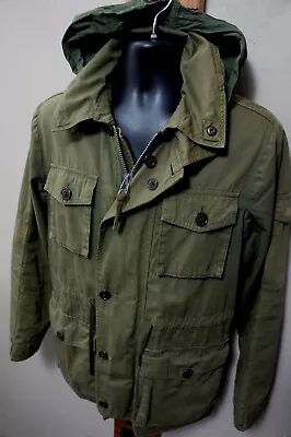 J. Crew NX-631 General Issue Utility Army Military Hooded Jacket Drab Green  O40 • $48