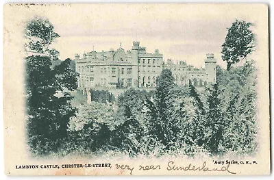 Lambton Castle Chester Le Street Durham - To Dunker - Birmingham -1903 PC T04 • £4.95