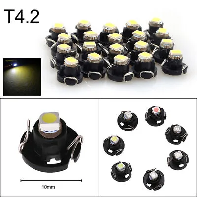 20x White T4 T4.2 Neo Wedge 1-SMD LED Cluster Instrument Dash Climate Bulbs ， • $12.99