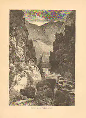 Utah Devil's Gate Weber Canyon By Thomas Moran Landscape 1874 Antique Print • $18