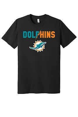 Miami Dolphins Slash Logo Shirt S - 5XL!!! Fast Ship! • $13.99