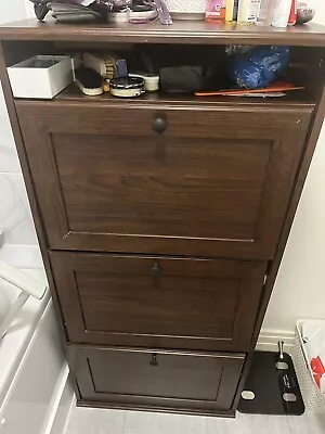 Ikea Shoe Cabinet In Brown- RRP £80-Needs Repair-collection Only (London) • £5