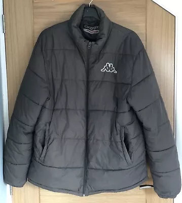 Kappa Men’s Padded Jacket Grey Medium Full Zip Polyester Fill • £10